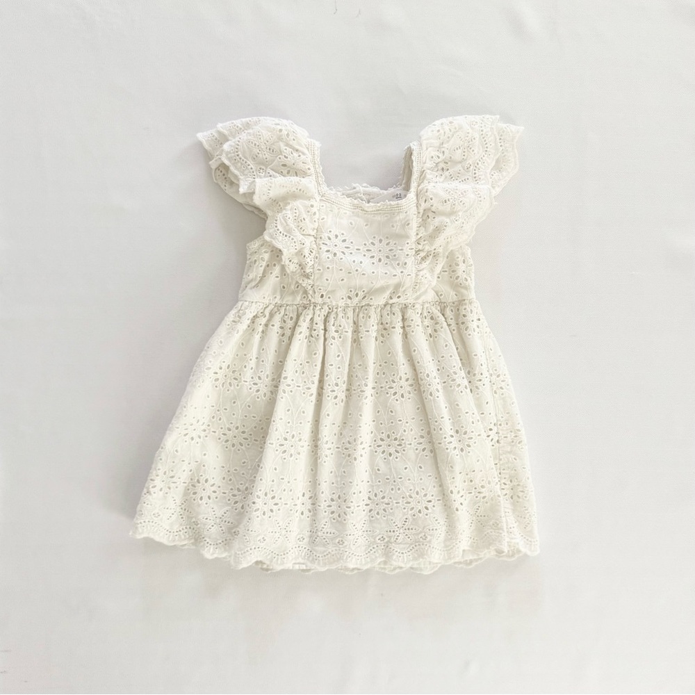 Elegant White Lace Kids Dress